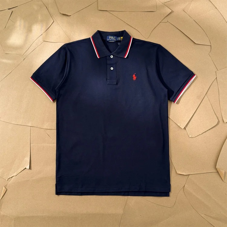 Paul colorful collar pony logo embroidered short-sleeved lapel men's and women's summer POLO shirt