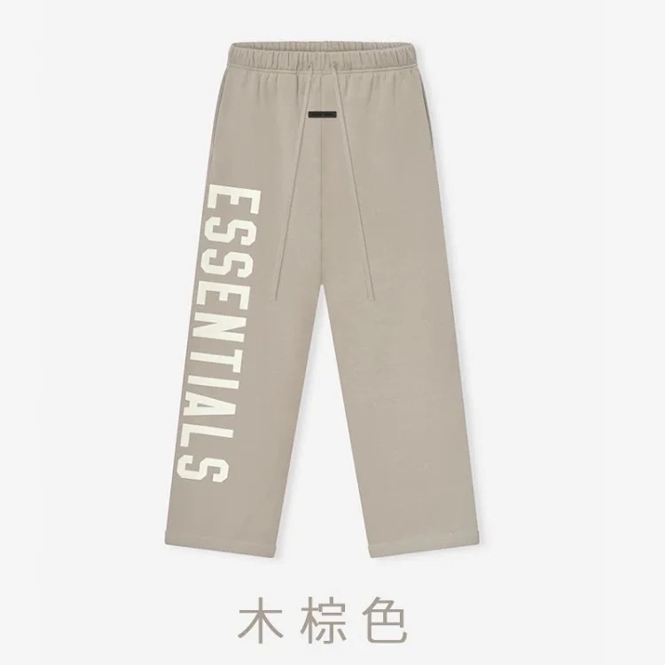 Straight velvet trousers and casual pants with large logo on the side, same style for men and women