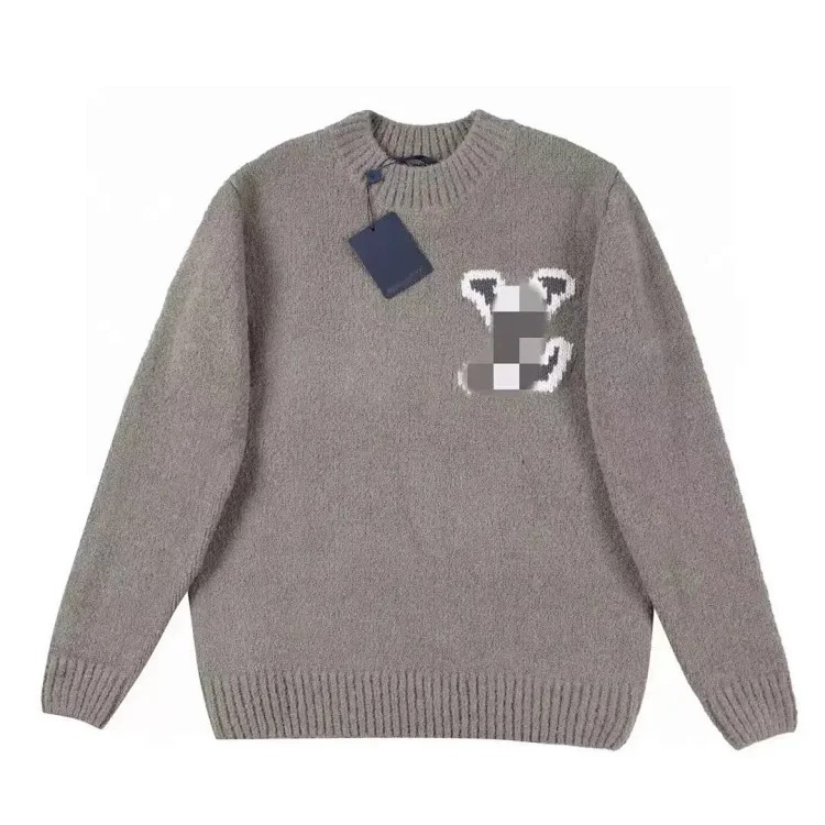 Round neck loose sweater sweater pullover jacquard letters same style for men and women