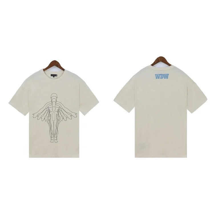 Washed printed loose men's short-sleeved t-shirt American top