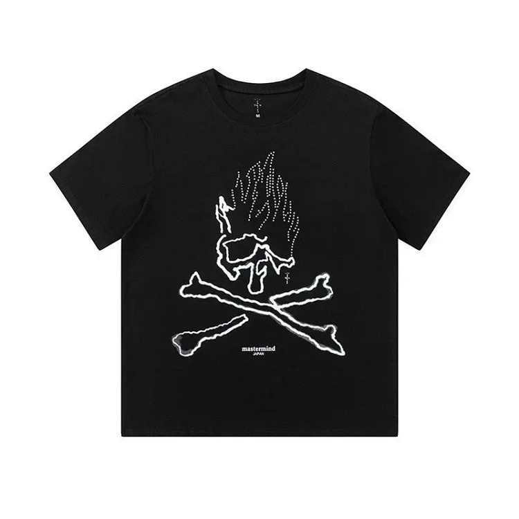 Travis Scott Cactus Jack X mastermind JAPAN skull graphic short-sleeved T-shirt