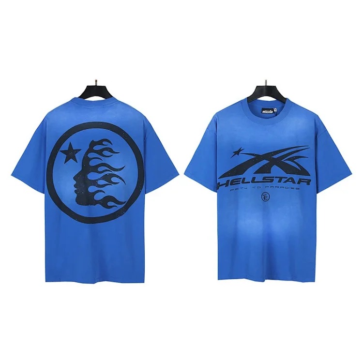 American trendy brand Hellstar Hellstar T-Shirt Hellstar washed printed short-sleeved T-shirt classic style
