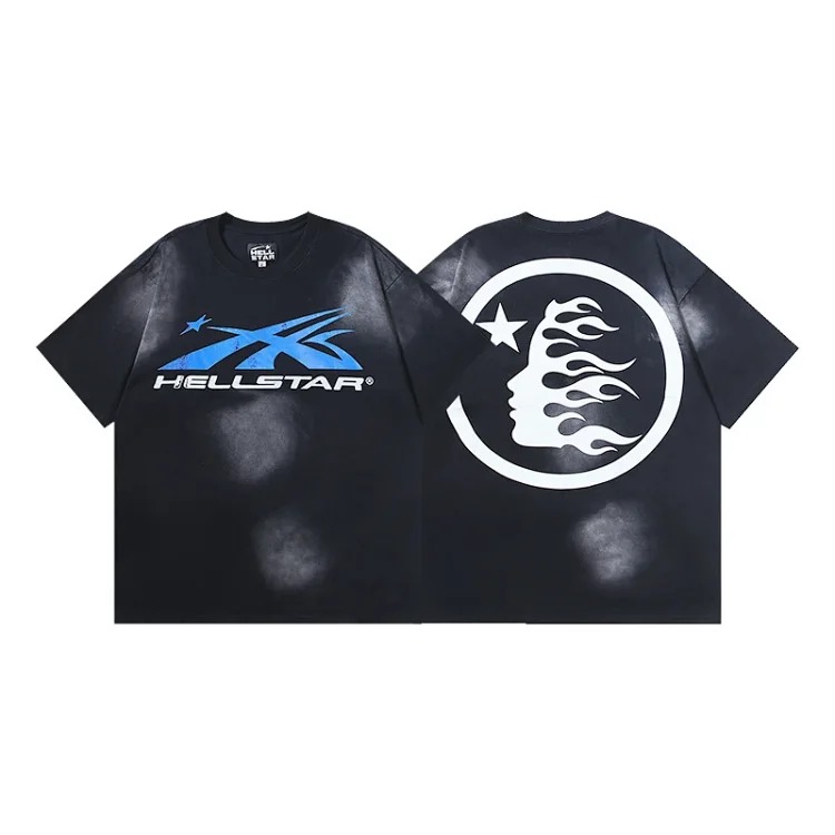 American trendy brand Hellstar Hellstar T-Shirt Hellstar washed printed short-sleeved T-shirt classic style
