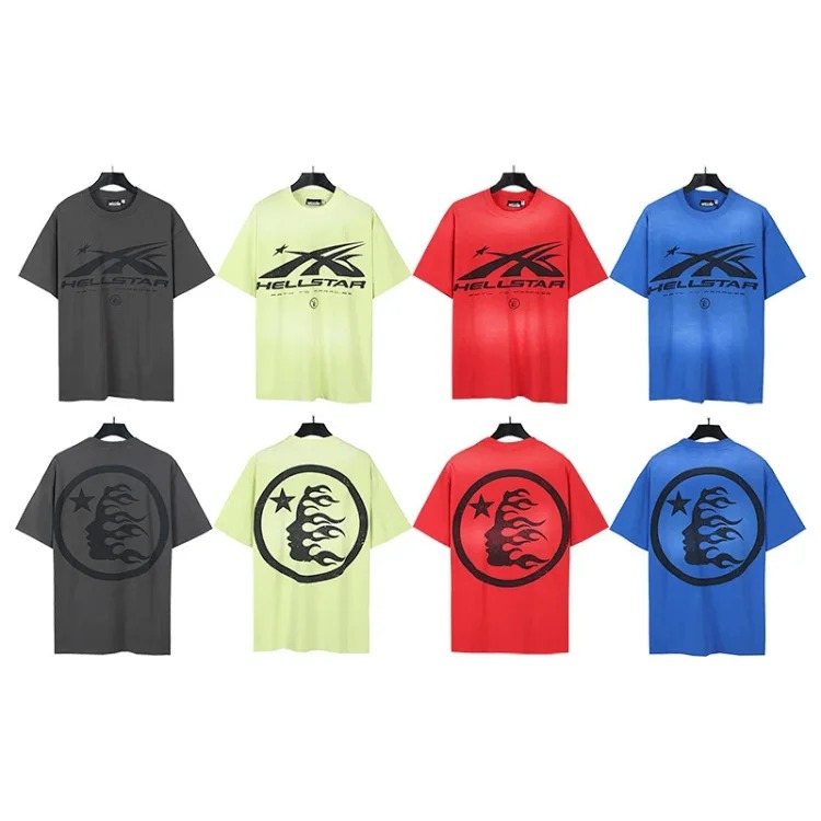 American trendy brand Hellstar Hellstar T-Shirt Hellstar washed printed short-sleeved T-shirt classic style