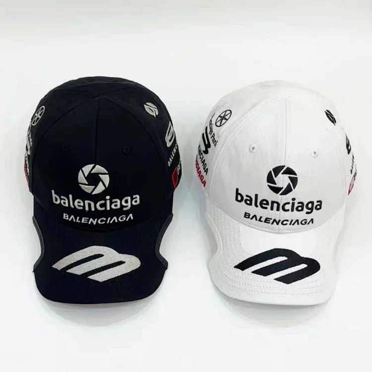 B*l*niegas Paris hat B family letter embroidery logo baseball cap for men and women sun protection p