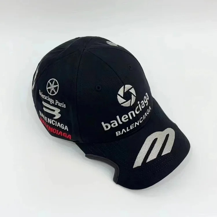 B*l*niegas Paris hat B family letter embroidery logo baseball cap for men and women sun protection peaked cap