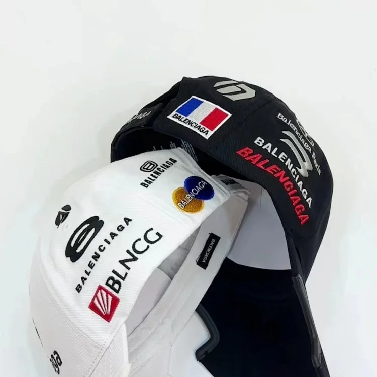 B*l*niegas Paris hat B family letter embroidery logo baseball cap for men and women sun protection peaked cap