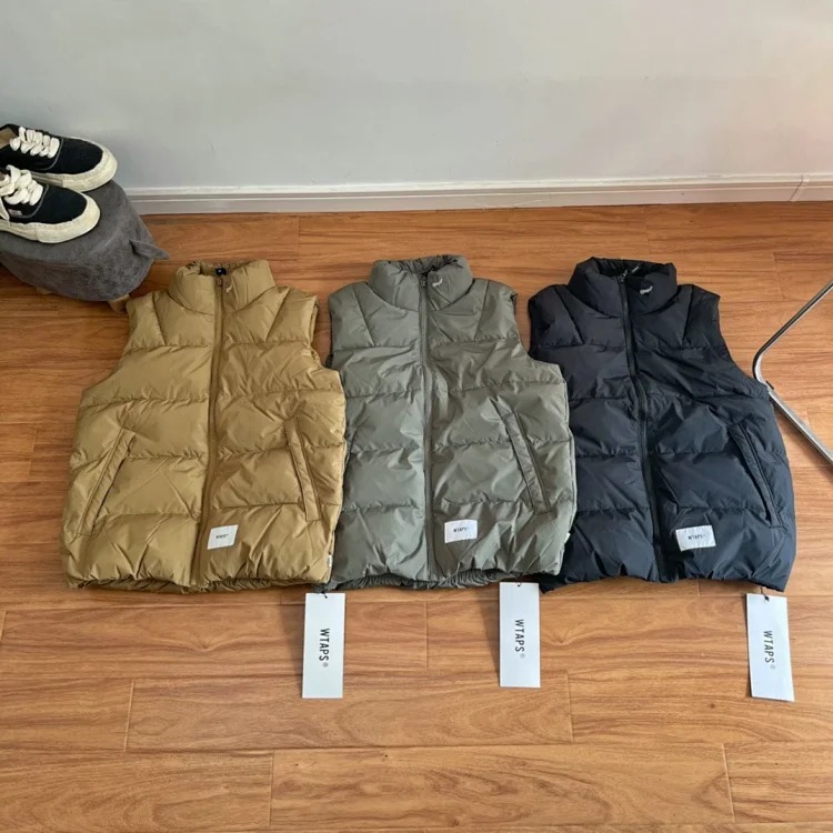 Cross-border foreign trade Wt@ps down vest Nishiyama Toru Japanese solid color warm outdoor windproo