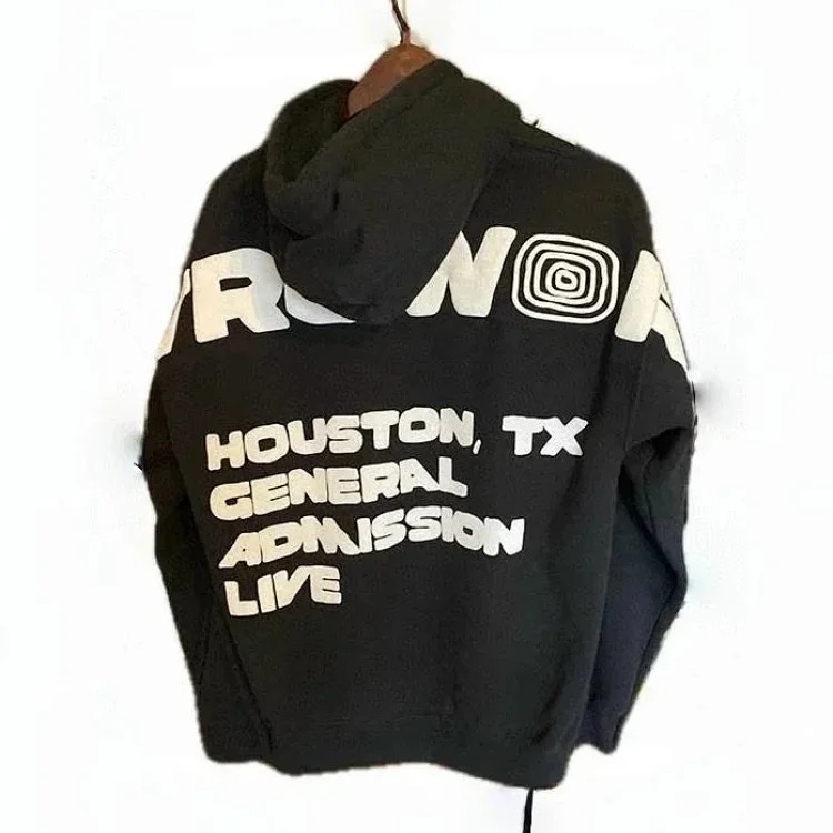 Ink foam printed hoodie plus size sweatshirt