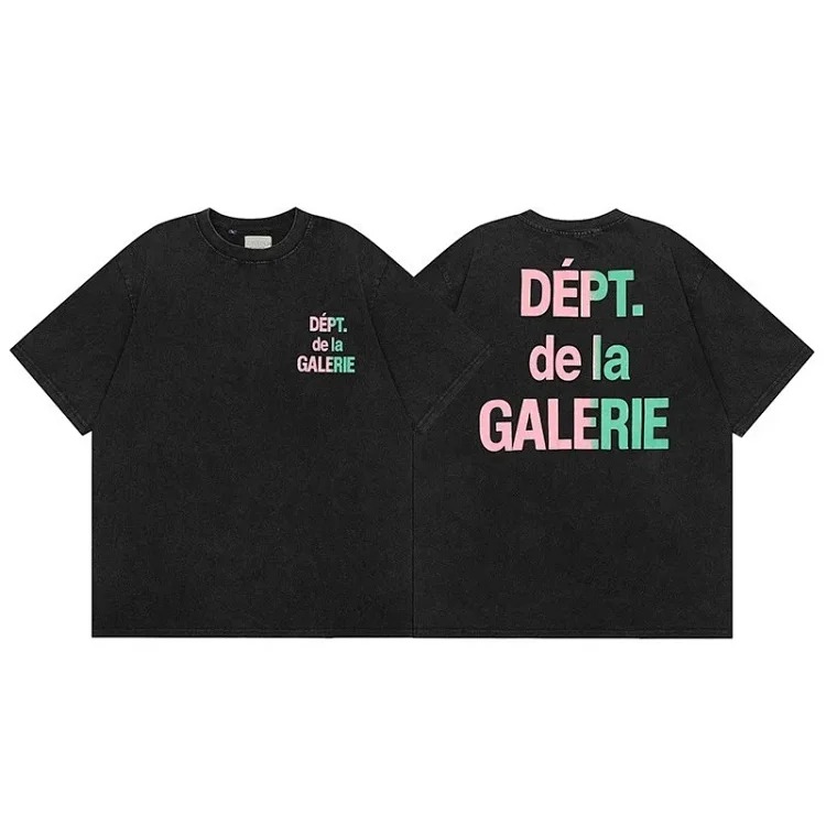 Gallery deptAmerican fashion brand short-sleeved Vintage summer loose retro washed old high street T-shirt for men