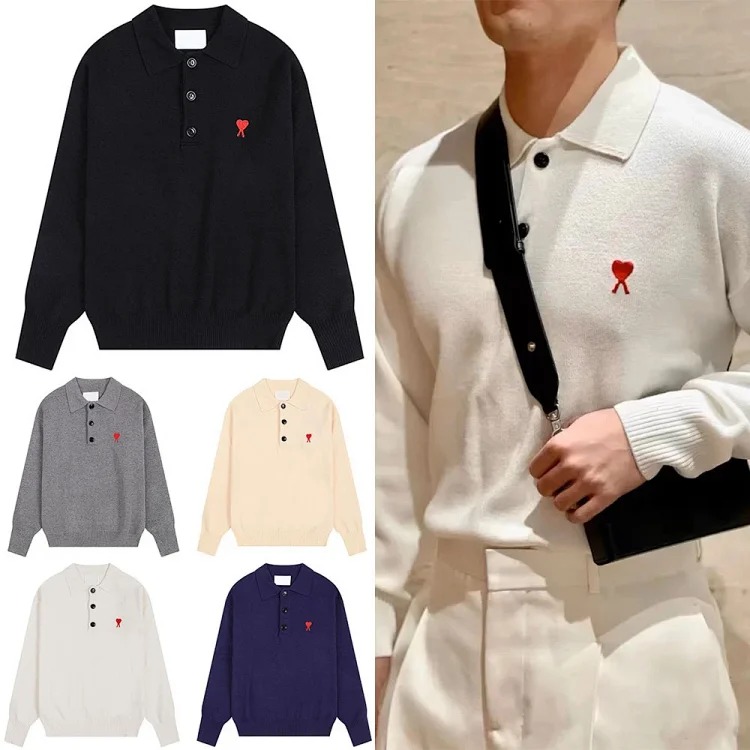 Loose love letter pullover long sleeve sweater for men and women