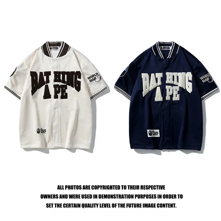 Cross-border foreign trade foreign orders new sports and leisure bape pullover printed short-sleeved