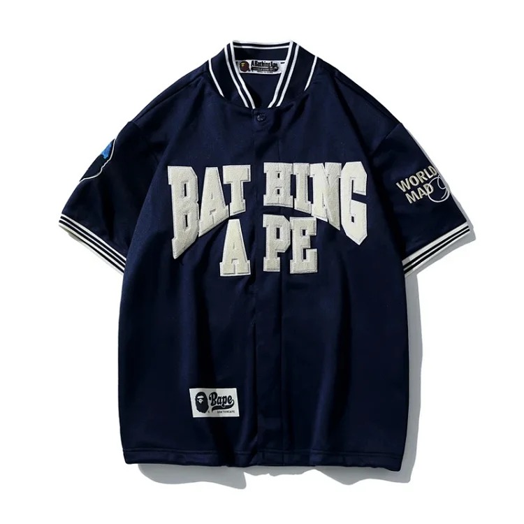 Cross-border foreign trade foreign orders new sports and leisure bape pullover printed short-sleeved T-shirt shorts couple wholesale trendy TEE