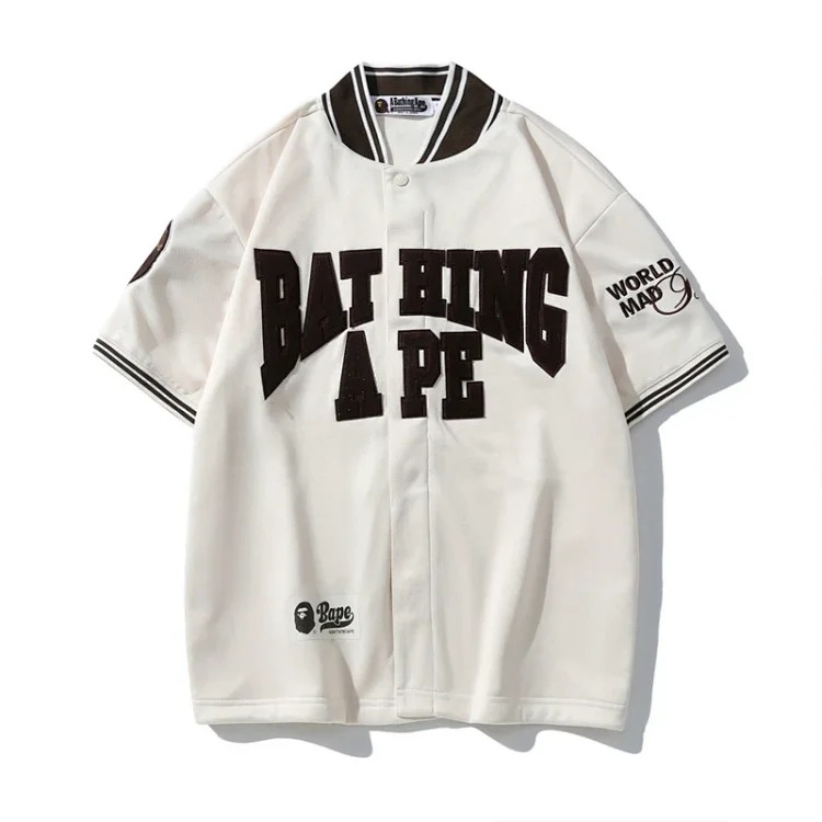 Cross-border foreign trade foreign orders new sports and leisure bape pullover printed short-sleeved T-shirt shorts couple wholesale trendy TEE