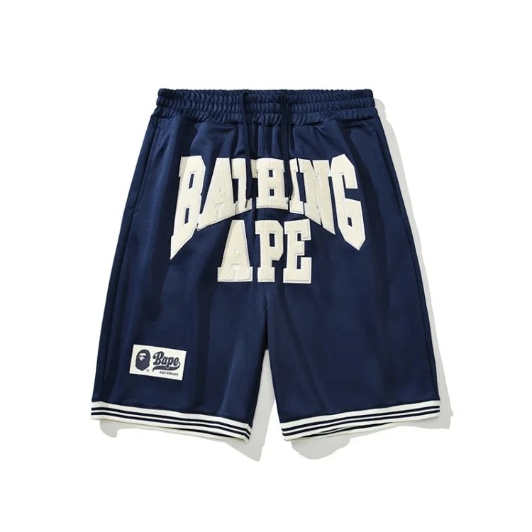 Cross-border foreign trade foreign orders new sports and leisure bape pullover printed short-sleeved T-shirt shorts couple wholesale trendy TEE