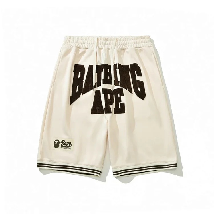 Cross-border foreign trade foreign orders new sports and leisure bape pullover printed short-sleeved T-shirt shorts couple wholesale trendy TEE