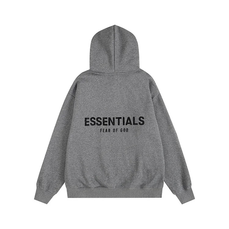 Hooded sweatshirt with black letter flocking
