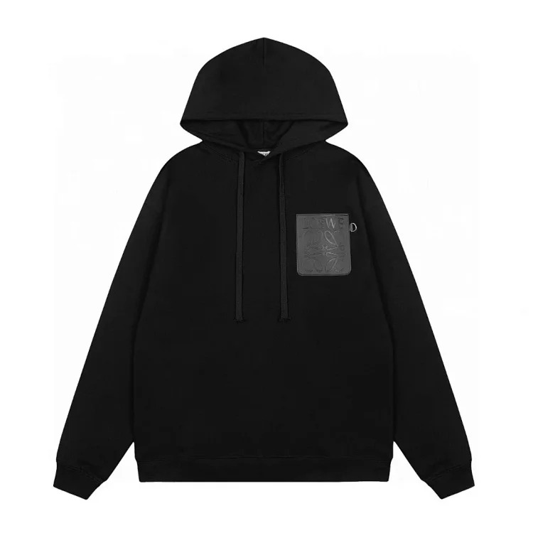 Pure cotton long-sleeved sweatshirt, classic letter embroidery, casual loose and versatile hoodie