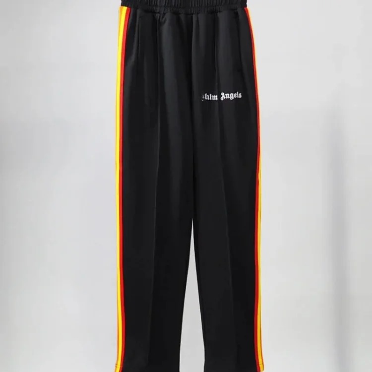 Correct version of Palm Angel Striped Rainbow Pants Retro Casual Sports Jacket Set