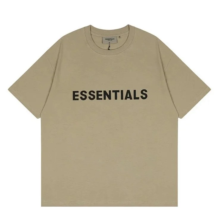 FEAR OF GOD FOG ESSENTIALS multi-line chest silicone letters loose high street short-sleeved T-shirt trendy