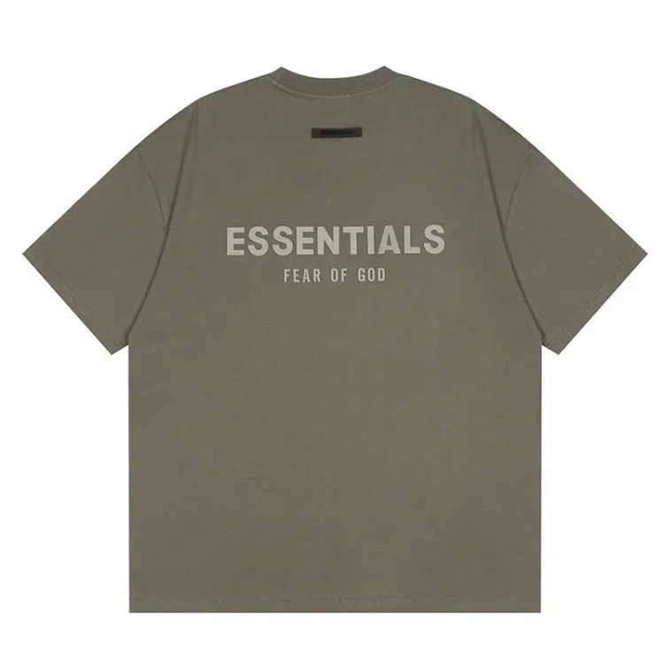 FEAR OF GOD FOG ESSENTIALS multi-line chest silicone letters loose high street short-sleeved T-shirt trendy