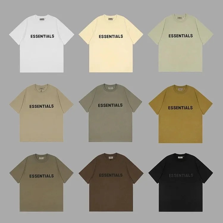 FEAR OF GOD FOG ESSENTIALS multi-line chest silicone letters loose high street short-sleeved T-shirt