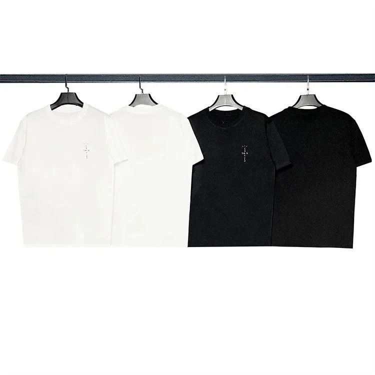 Travis Scott solid color American pure cotton loose high street casual short-sleeved FOG trendy men's and women's T-shirt
