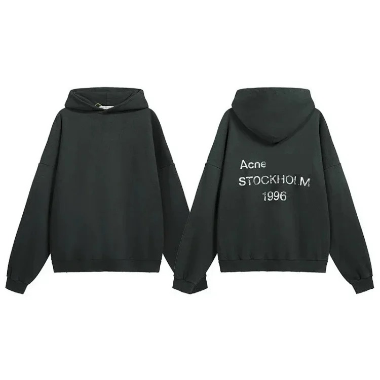 AC washed distressed 1996 letter hoodie