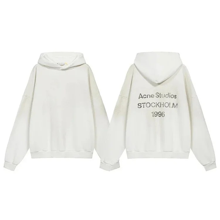 AC washed distressed 1996 letter hoodie
