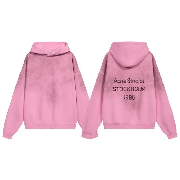 AC washed distressed 1996 letter hoodie
