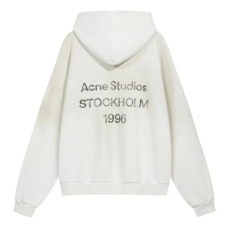 AC washed distressed 1996 letter hoodie