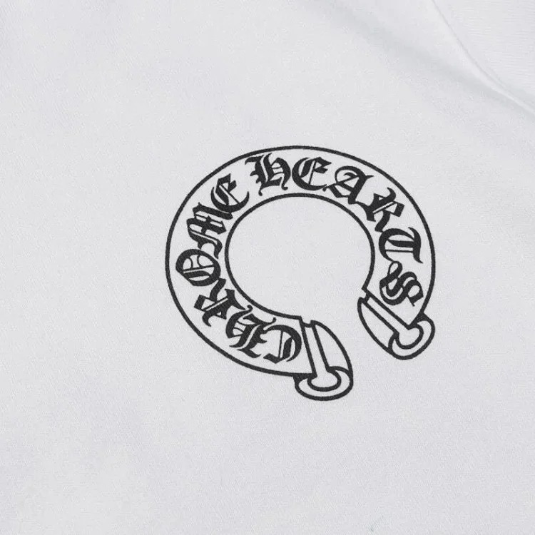 Horseshoe floral arm print round neck sweatshirt for men and women