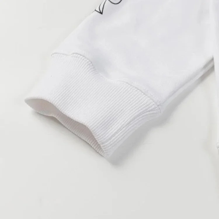 Horseshoe floral arm print round neck sweatshirt for men and women