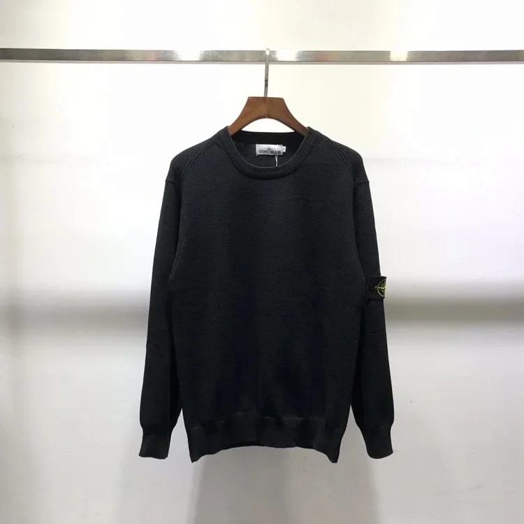 Cross-border sto*ne isla*nd Stone Island autumn and winter sweater basic classic armband couple round neck pullover long sleeve