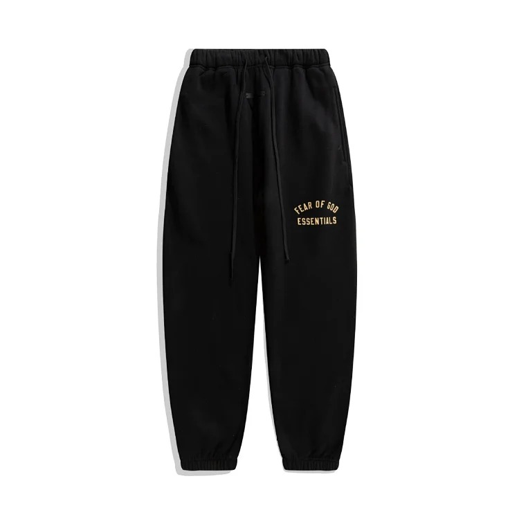 Multi-thread curved flocked letter trousers, same style for men and women