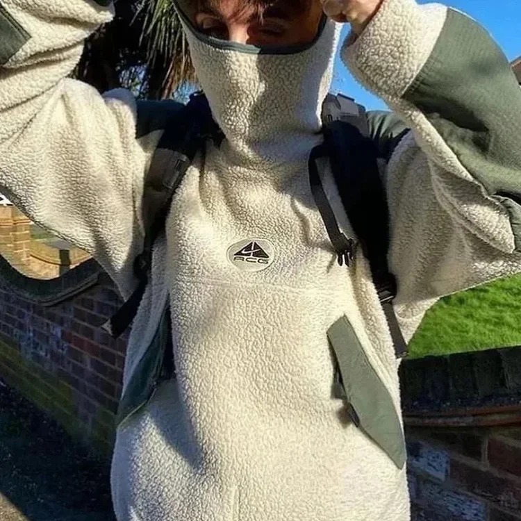 Pullover polar fleece autumn and winter warm and thickened casual hooded sweatshirt for men and women
