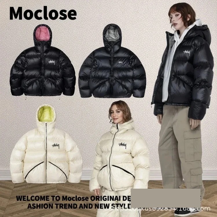 Moclose American street style autumn and winter outdoor loose warm solid color men's and women's dow