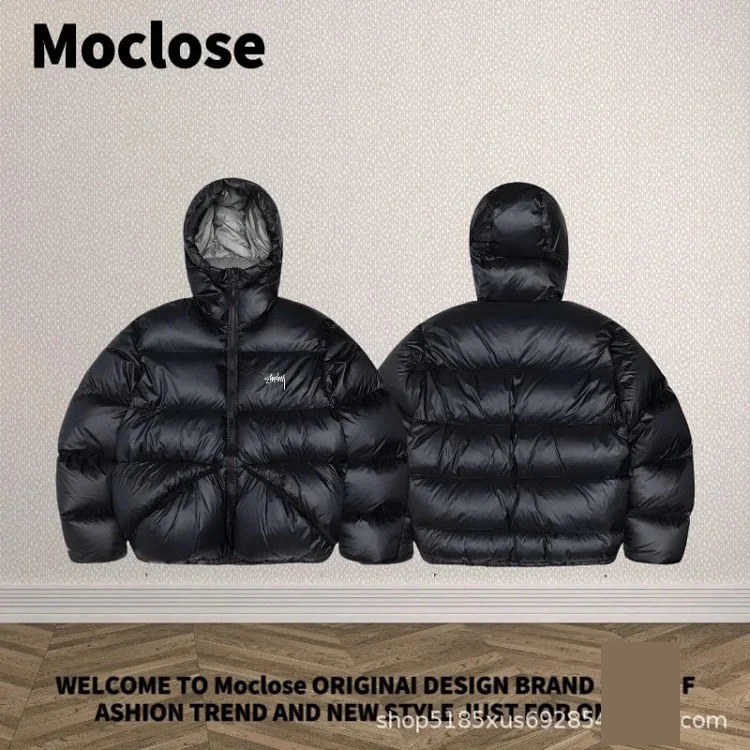 Moclose American street style autumn and winter outdoor loose warm solid color men's and women's down puffer jackets couple jackets