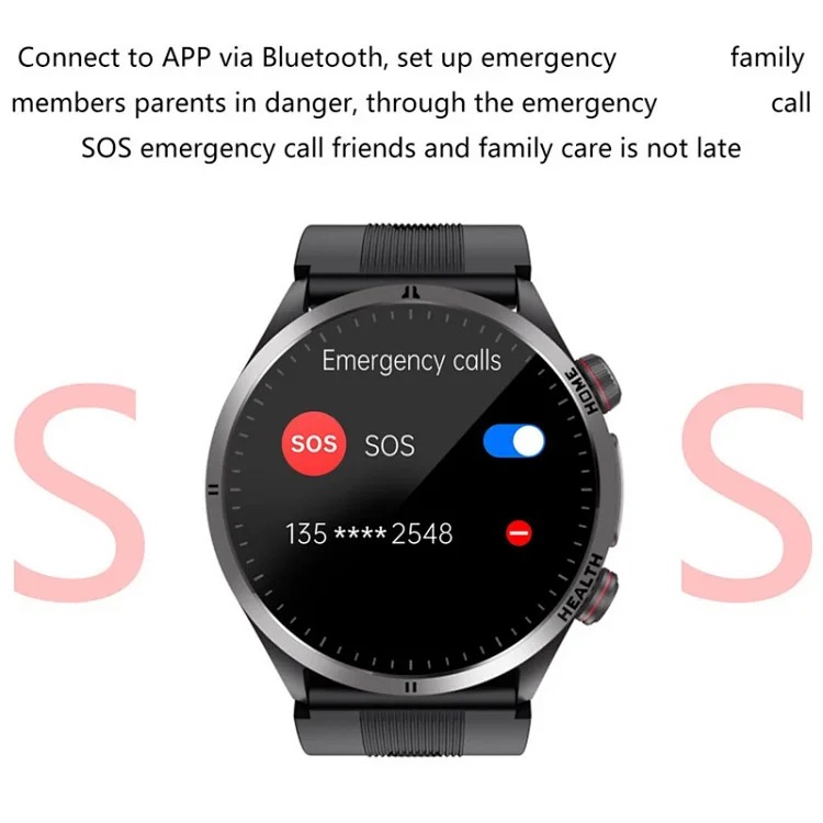 Cross-border new S26 smart watch ECG body temperature air pump blood pressure AMOLED health sports watch smart bracelet