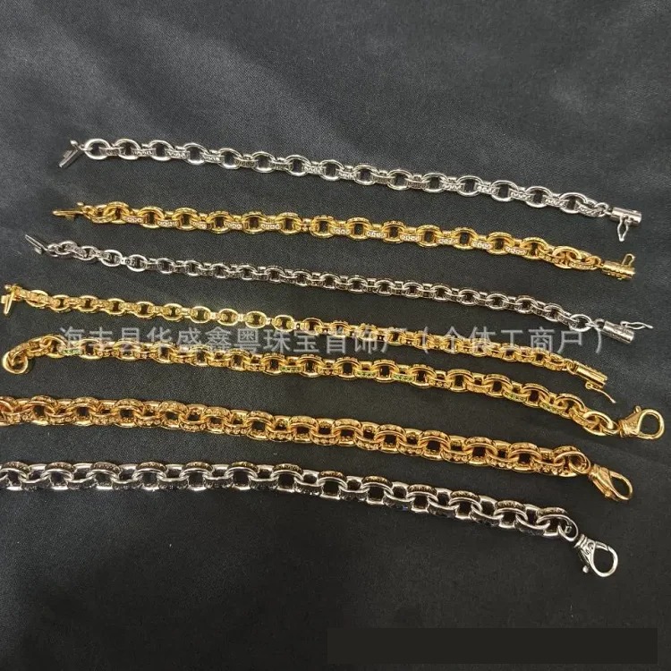 Chrome Hearts Vintage Unisex Couple Silver Bracelet