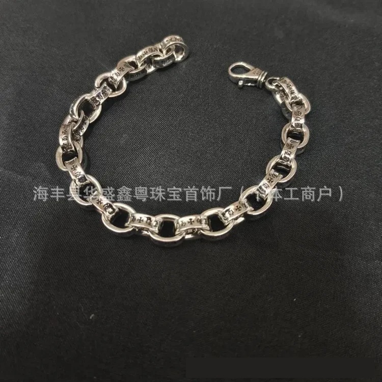 Chrome Hearts Vintage Unisex Couple Silver Bracelet