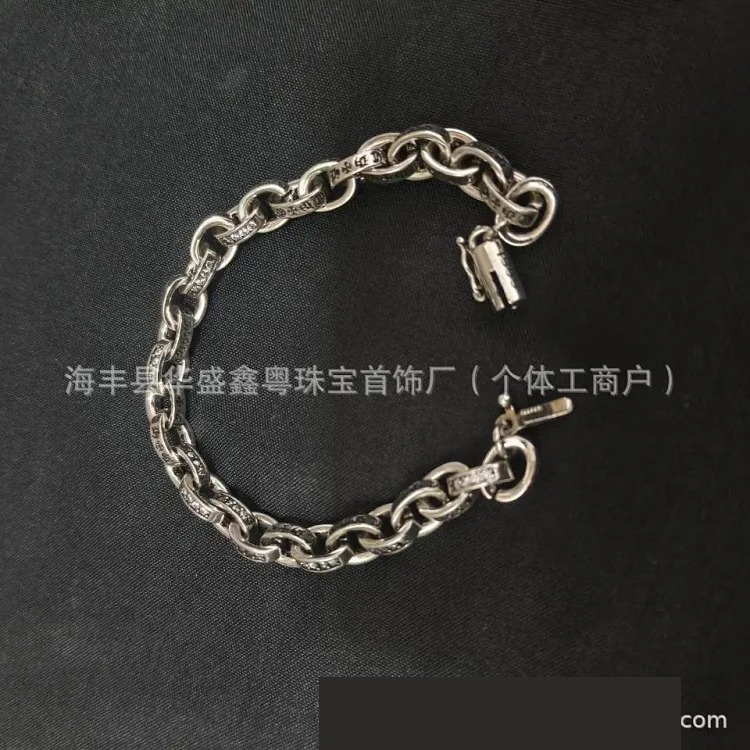 Chrome Hearts Vintage Unisex Couple Silver Bracelet