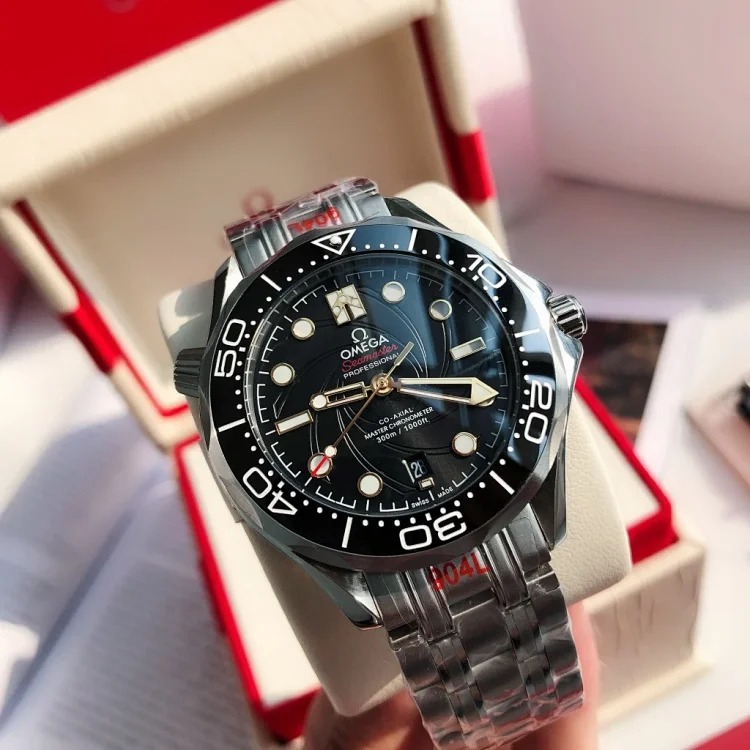 DX184 watch luminous birthday gift watch sports watch mechanical watch Omega men's watch mechanical waterproof calendar waterproof watch steel band watch