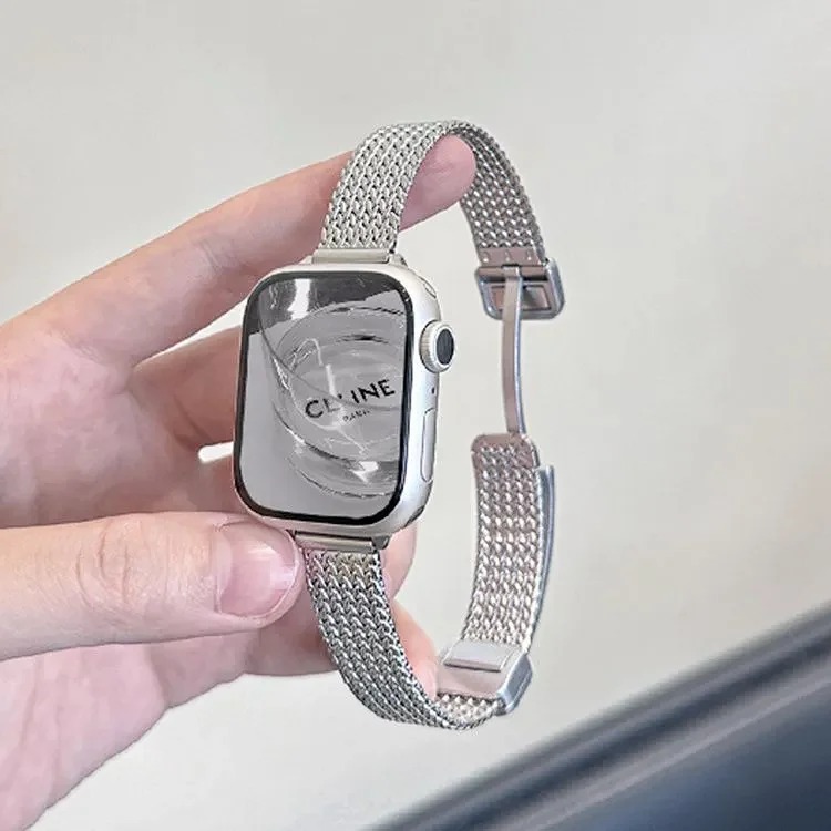 Suitable for Apple i Watch SE10Ultra98765432 watch with wheat ear magnetic metal fine style for women