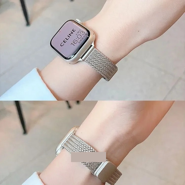 Suitable for Apple i Watch SE10Ultra98765432 watch with wheat ear magnetic metal fine style for women