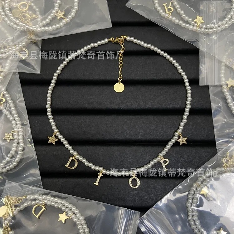 Djia/Dijia small fresh light luxury high-end fashion CD necklace bracelet pearl women's accessories temperament manufacturer wholesale