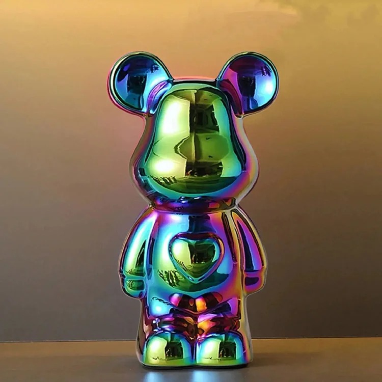 Light luxury TV cabinet cartoon Internet celebrity violent bear ornaments building block bear living room large floor-standing 387