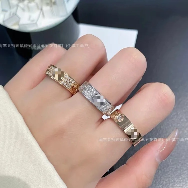 Seiko high of the classic ring for men and women, wide and narrow version, star-studded diamond ring for couples