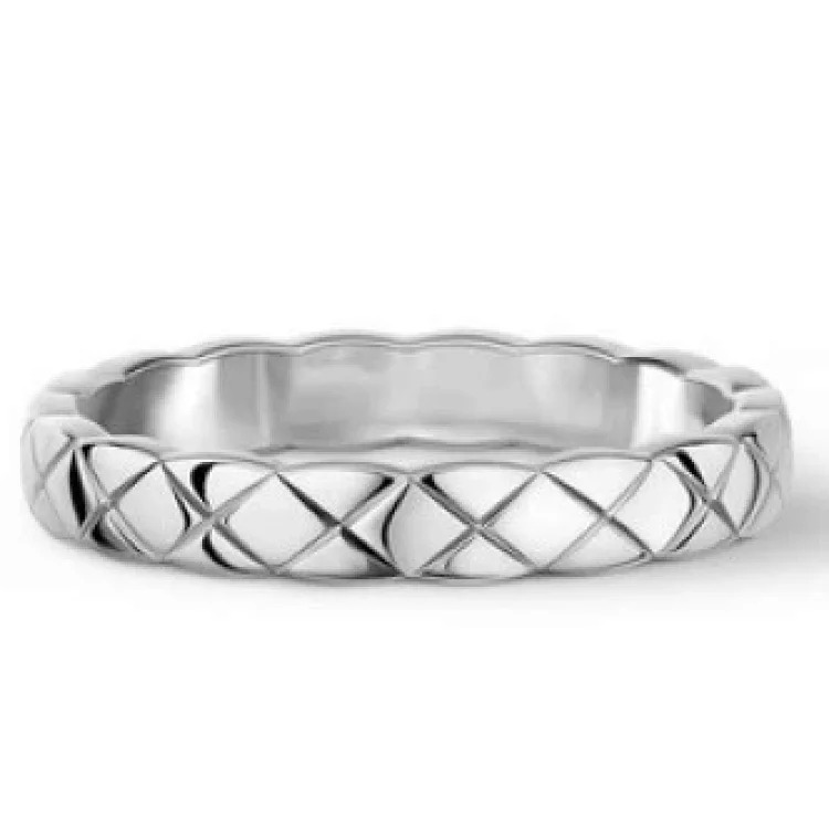 Coco Crush diamond ring with rhombus pattern wide hand-set square diamond ring stackable versatile ring zircon