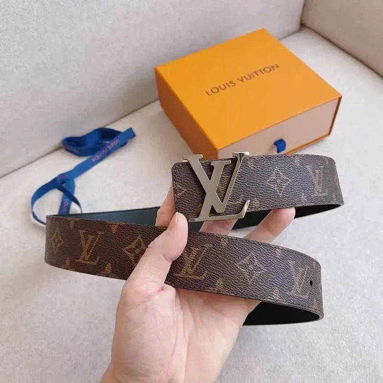 Belt Men's Light Luxury Cowhide Pants Belt Big Brand High-end Stainless Steel Letter Buckle Business Casual Versatile Leather Belt